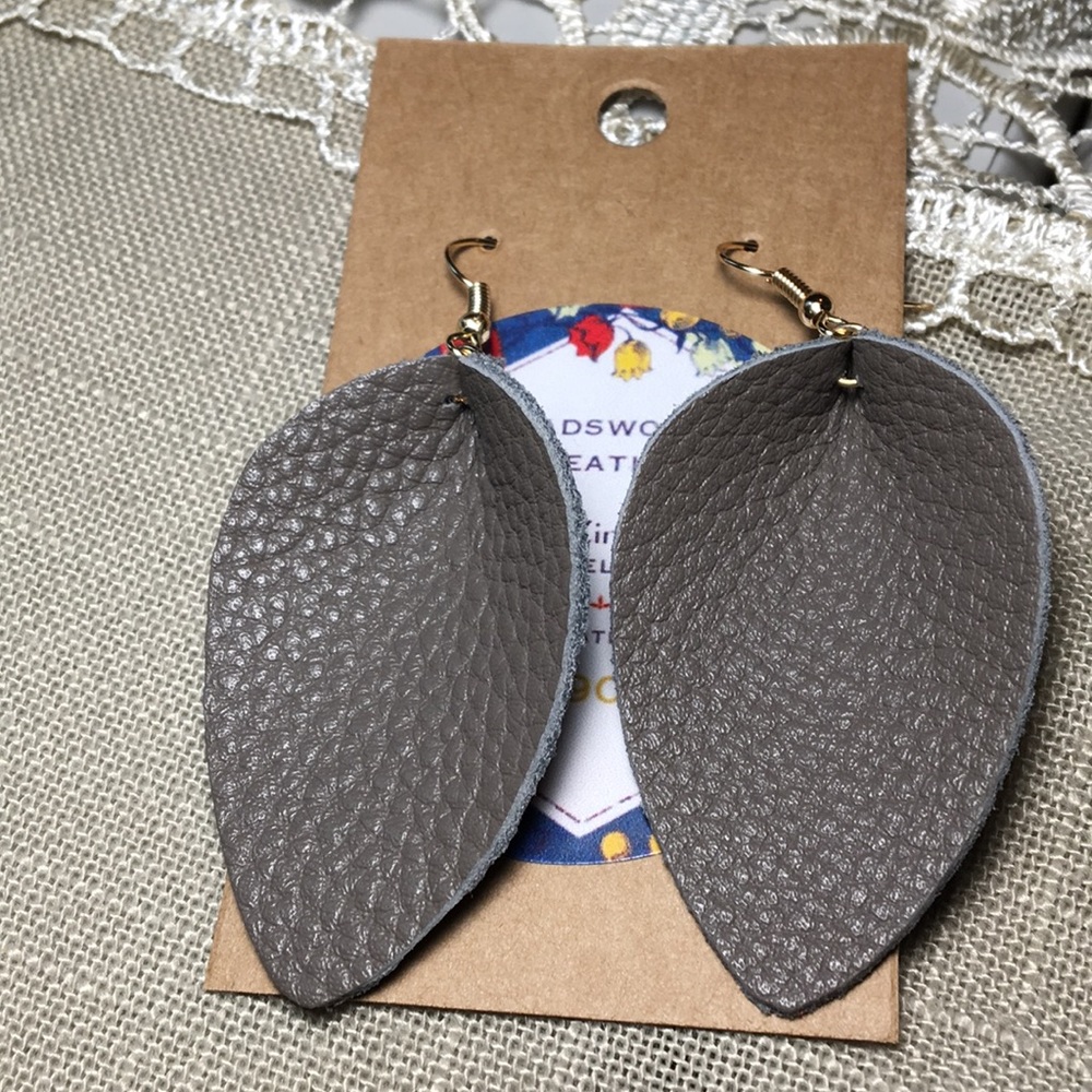 Leather earrings!